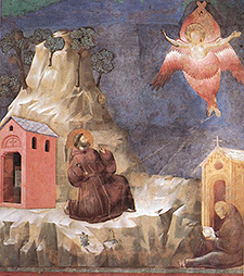 Die Stigmatisierung des hl. Franziskus, Basilika in Assisi, Giotto di Bondone, Hochgeladen von: Petrusbarbygere - Wikimedia Commons