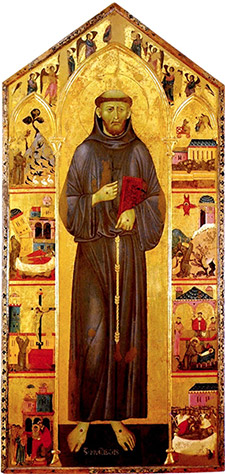 Der heilige Franz und Geschichten aus seinem Leben, Guido di Graziano, nach 1270, Hochgeladen von: Eugene a - Wikimedia Commons