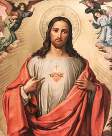 Foto von einem Gemälde des Heiligsten Herzen Jesu (privat in Sölden/Kaisers � Fotograf: Josef Stocker)