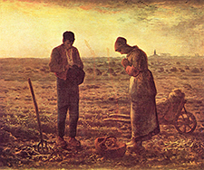 Das Angelusgebet, Ölgemälde, Jean-Francois Millet (1814-1875), The Yorck Project, Directmedia Publishing GmbH, Wikimedia Commons