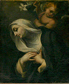 Heilige Katharina von Siena, Gemälde in der Basilika von San Nazaro Maggiore in Mailand, Wikimedia Commons